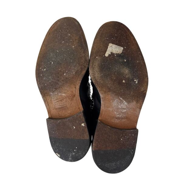 Givenchy Women's Black Leather Studded Buckle Pointed Toe Ankle Boots Size 7.5 - Picture 5 of 8